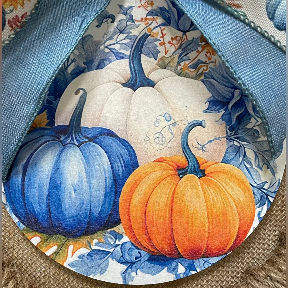 Fall Wreath Pupmkin Wreath Fall Decor 14.5”